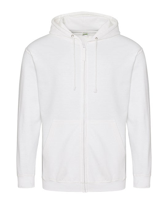48 x Full Zip Hoodies by Just Hoods in Arctic White by Print Lab Deals — Custom branded clothing by Print Press, featuring premium embroidery produced in our specialist print lab in the UK.