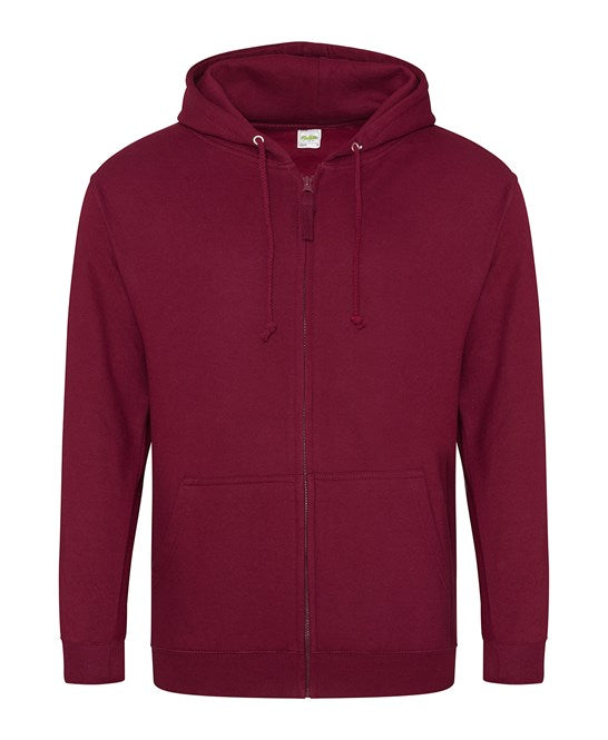 12 x Full Zip Hoodies by Just Hoods in Burgundy by Print Lab Deals — Custom branded clothing by Print Press, featuring premium embroidery produced in our specialist print lab in the UK.