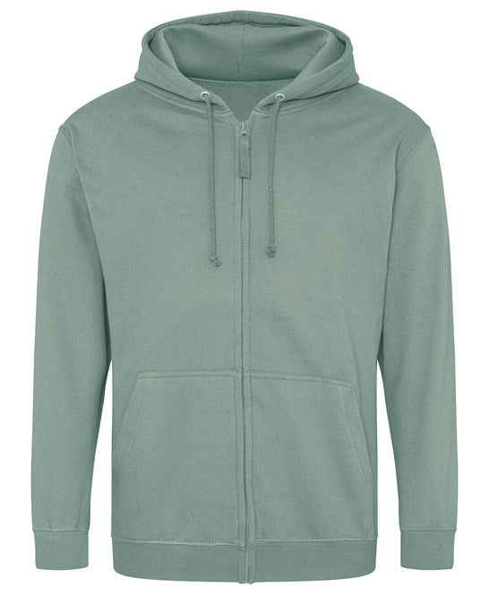 12 x Full Zip Hoodies by Just Hoods in Dusty Green by Print Lab Deals — Custom branded clothing by Print Press, featuring premium embroidery produced in our specialist print lab in the UK.