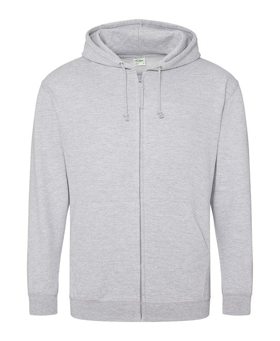 96 x Full Zip Hoodies by Just Hoods in Heather Grey by Print Lab Deals — Custom branded clothing by Print Press, featuring premium embroidery produced in our specialist print lab in the UK.