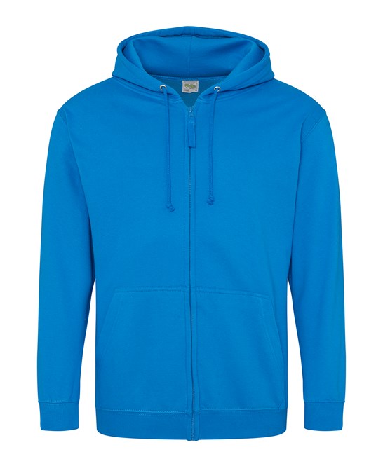 48 x Full Zip Hoodies by Just Hoods in Sapphire Blue by Print Lab Deals — Custom branded clothing by Print Press, featuring premium embroidery produced in our specialist print lab in the UK.