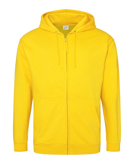 6 x Full Zip Hoodies by Just Hoods in Sun Yellow by Print Lab Deals — Custom branded clothing by Print Press, featuring premium embroidery produced in our specialist print lab in the UK.