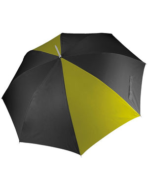 10 x Sports Umbrellas by Ki-Mood in Black Burnt Lime by Print Lab Deals — Custom branded clothing by Print Press, featuring premium embroidery produced in our specialist print lab in the UK.