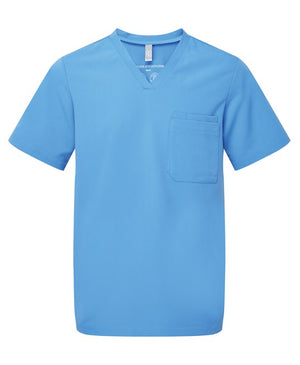 6x Mens Tunics by Onna in Ceil Blue by Print Lab Deals — Custom branded clothing by Print Press, featuring premium embroidery produced in our specialist print lab in the UK.