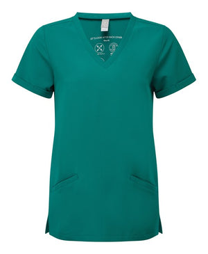 12x Womens Pocket Tunics by Onna in Clean Green by Print Lab Deals — Custom branded clothing by Print Press, featuring premium embroidery produced in our specialist print lab in the UK.