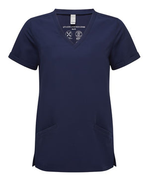 6x Womens Pocket Tunics by Onna in Navy by Print Lab Deals — Custom branded clothing by Print Press, featuring premium embroidery produced in our specialist print lab in the UK.