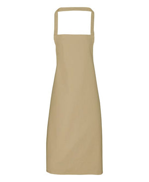 12 x Organic Apron By Premier in Khaki by Print Lab Deals — Custom branded clothing by Print Press, featuring premium embroidery produced in our specialist print lab in the UK.