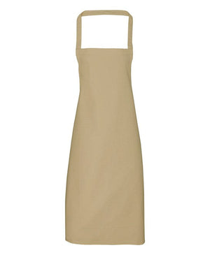 48 x Organic Apron By Premier in Khaki by Print Lab Deals — Custom branded clothing by Print Press, featuring premium embroidery produced in our specialist print lab in the UK.