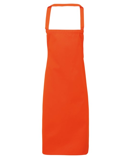 48 x Organic Apron By Premier in Orange by Print Lab Deals — Custom branded clothing by Print Press, featuring premium embroidery produced in our specialist print lab in the UK.