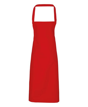 24 x Organic Apron By Premier in Red by Print Lab Deals — Custom branded clothing by Print Press, featuring premium embroidery produced in our specialist print lab in the UK.