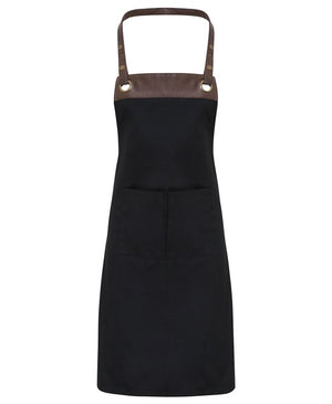 12 x Espresso Bib Aprons in Black Brown by Print Lab Deals — Custom branded clothing by Print Press, featuring premium embroidery produced in our specialist print lab in the UK.