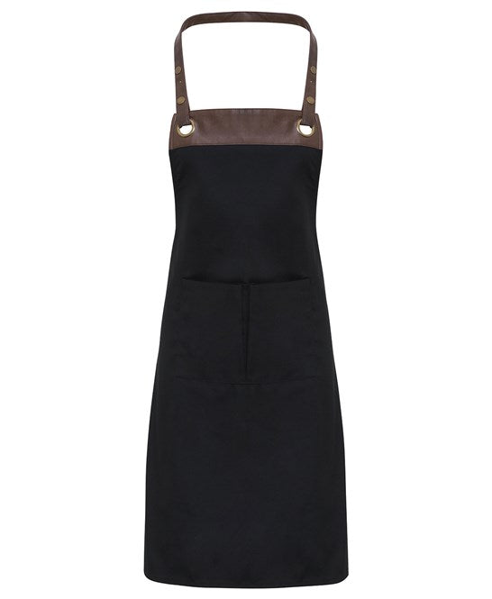 12 x Espresso Bib Aprons in Black Brown by Print Lab Deals — Custom branded clothing by Print Press, featuring premium embroidery produced in our specialist print lab in the UK.