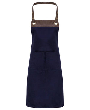 48 x Espresso Bib Aprons in Navy Brown by Print Lab Deals — Custom branded clothing by Print Press, featuring premium embroidery produced in our specialist print lab in the UK.