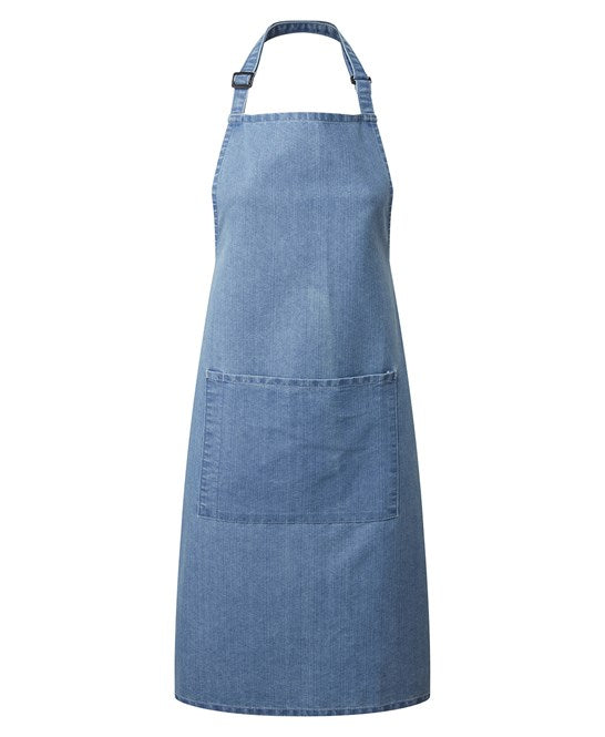 12 x Classic Aprons by Premier in Blue Denim by Print Lab Deals — Custom branded clothing by Print Press, featuring premium embroidery produced in our specialist print lab in the UK.
