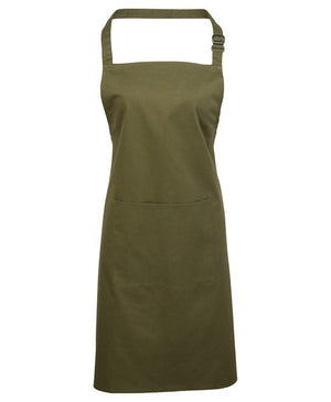 12 x Classic Aprons by Premier in Olive by Print Lab Deals — Custom branded clothing by Print Press, featuring premium embroidery produced in our specialist print lab in the UK.
