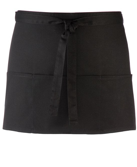 48 x 3-Pocket Apron by Premier in Black by Print Lab Deals — Custom branded clothing by Print Press, featuring premium embroidery produced in our specialist print lab in the UK.