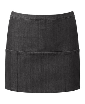 12 x 3-Pocket Apron by Premier in Black Denim by Print Lab Deals — Custom branded clothing by Print Press, featuring premium embroidery produced in our specialist print lab in the UK.