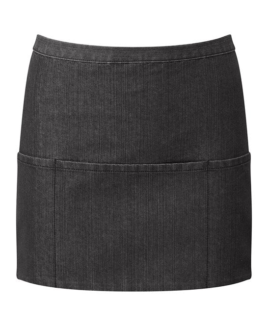 48 x 3-Pocket Apron by Premier in Black Denim by Print Lab Deals — Custom branded clothing by Print Press, featuring premium embroidery produced in our specialist print lab in the UK.