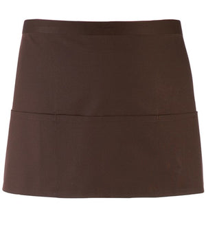 12 x 3-Pocket Apron by Premier in Brown by Print Lab Deals — Custom branded clothing by Print Press, featuring premium embroidery produced in our specialist print lab in the UK.