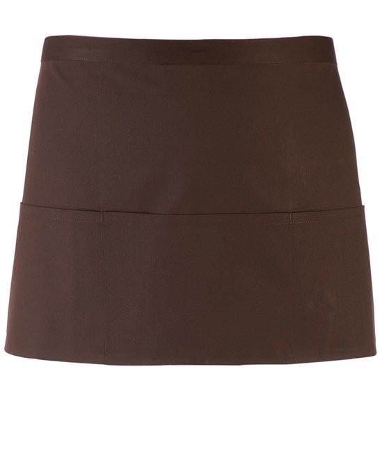 48 x 3-Pocket Apron by Premier in Brown by Print Lab Deals — Custom branded clothing by Print Press, featuring premium embroidery produced in our specialist print lab in the UK.