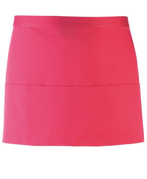 12 x 3-Pocket Apron by Premier in Hot Pink by Print Lab Deals — Custom branded clothing by Print Press, featuring premium embroidery produced in our specialist print lab in the UK.