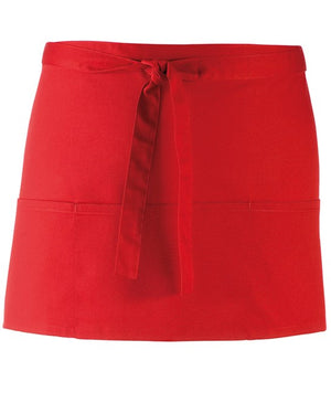 12 x 3-Pocket Apron by Premier in Red by Print Lab Deals — Custom branded clothing by Print Press, featuring premium embroidery produced in our specialist print lab in the UK.