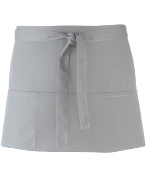 12 x 3-Pocket Apron by Premier in Silver by Print Lab Deals — Custom branded clothing by Print Press, featuring premium embroidery produced in our specialist print lab in the UK.