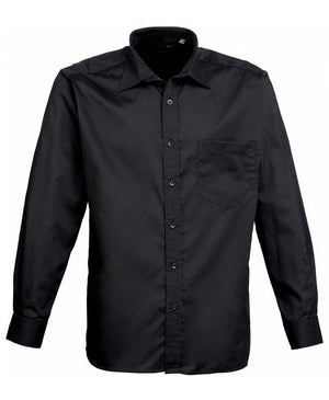24 x Classic Poplin Shirt By Premier in Black by Print Lab Deals — Custom branded clothing by Print Press, featuring premium embroidery produced in our specialist print lab in the UK.