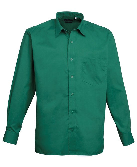 24 x Classic Poplin Shirt By Premier in Emerald by Print Lab Deals — Custom branded clothing by Print Press, featuring premium embroidery produced in our specialist print lab in the UK.