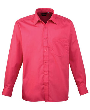 6 x Classic Poplin Shirt By Premier in Hot Pink by Print Lab Deals — Custom branded clothing by Print Press, featuring premium embroidery produced in our specialist print lab in the UK.