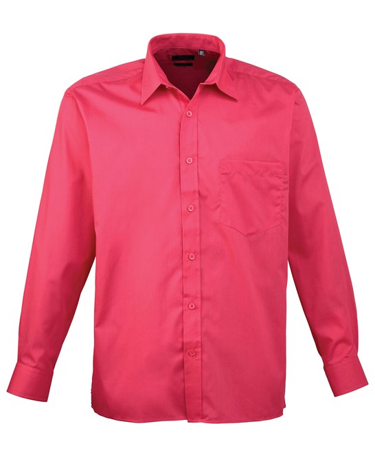 24 x Classic Poplin Shirt By Premier in Hot Pink by Print Lab Deals — Custom branded clothing by Print Press, featuring premium embroidery produced in our specialist print lab in the UK.