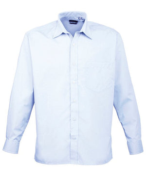 24 x Classic Poplin Shirt By Premier in Light Blue by Print Lab Deals — Custom branded clothing by Print Press, featuring premium embroidery produced in our specialist print lab in the UK.