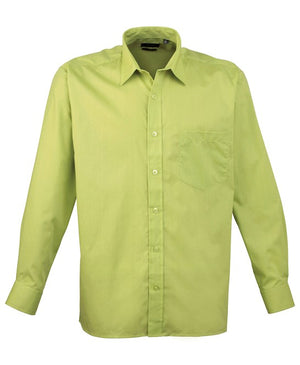 12 x Classic Poplin Shirt By Premier in Lime by Print Lab Deals — Custom branded clothing by Print Press, featuring premium embroidery produced in our specialist print lab in the UK.
