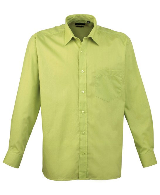 24 x Classic Poplin Shirt By Premier in Lime by Print Lab Deals — Custom branded clothing by Print Press, featuring premium embroidery produced in our specialist print lab in the UK.
