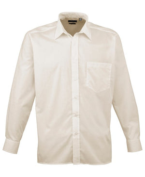 12 x Classic Poplin Shirt By Premier in Natural by Print Lab Deals — Custom branded clothing by Print Press, featuring premium embroidery produced in our specialist print lab in the UK.