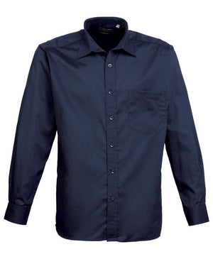 12 x Classic Poplin Shirt By Premier in Navy by Print Lab Deals — Custom branded clothing by Print Press, featuring premium embroidery produced in our specialist print lab in the UK.