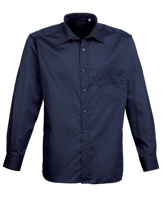 24 x Classic Poplin Shirt By Premier in Navy by Print Lab Deals — Custom branded clothing by Print Press, featuring premium embroidery produced in our specialist print lab in the UK.
