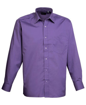12 x Classic Poplin Shirt By Premier in Purple by Print Lab Deals — Custom branded clothing by Print Press, featuring premium embroidery produced in our specialist print lab in the UK.