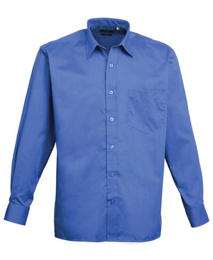 12 x Classic Poplin Shirt By Premier in Royal by Print Lab Deals — Custom branded clothing by Print Press, featuring premium embroidery produced in our specialist print lab in the UK.