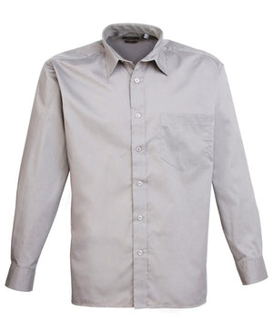 12 x Classic Poplin Shirt By Premier in Silver by Print Lab Deals — Custom branded clothing by Print Press, featuring premium embroidery produced in our specialist print lab in the UK.