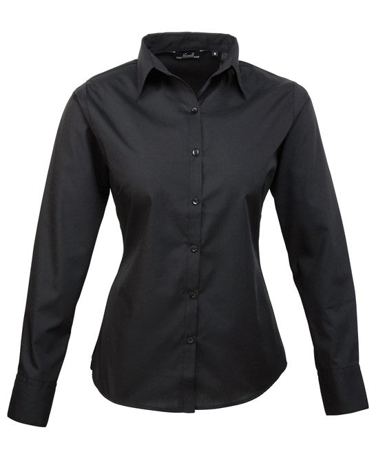24 x Classic Blouse By Premier in Black by Print Lab Deals — Custom branded clothing by Print Press, featuring premium embroidery produced in our specialist print lab in the UK.