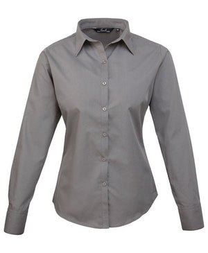 12 x Classic Blouse By Premier in Dark Grey by Print Lab Deals — Custom branded clothing by Print Press, featuring premium embroidery produced in our specialist print lab in the UK.