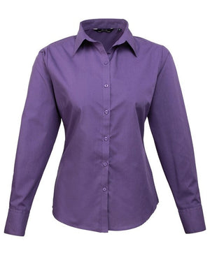 12 x Classic Blouse By Premier in Purple by Print Lab Deals — Custom branded clothing by Print Press, featuring premium embroidery produced in our specialist print lab in the UK.