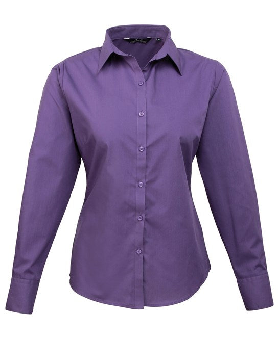 12 x Classic Blouse By Premier in Purple by Print Lab Deals — Custom branded clothing by Print Press, featuring premium embroidery produced in our specialist print lab in the UK.