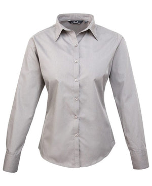 12 x Classic Blouse By Premier in Silver by Print Lab Deals — Custom branded clothing by Print Press, featuring premium embroidery produced in our specialist print lab in the UK.