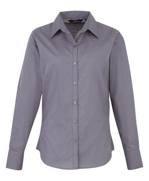 12 x Classic Blouse By Premier in Steel by Print Lab Deals — Custom branded clothing by Print Press, featuring premium embroidery produced in our specialist print lab in the UK.