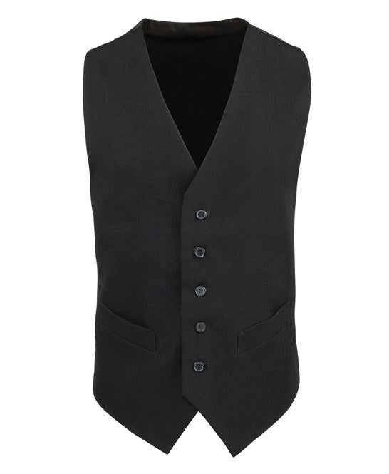 24 x Hospitality Waistcoat by Premier in by Print Lab Deals — Custom branded clothing by Print Press, featuring premium embroidery produced in our specialist print lab in the UK.