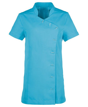 6 x Spa & Beauty Tunic By Premier in Turquoise by Print Lab Deals — Custom branded clothing by Print Press, featuring premium embroidery produced in our specialist print lab in the UK.