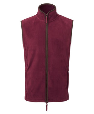6 x Mens Artisan Gilets by Premier in Burgundy Brown by Print Lab Deals — Custom branded clothing by Print Press, featuring premium embroidery produced in our specialist print lab in the UK.
