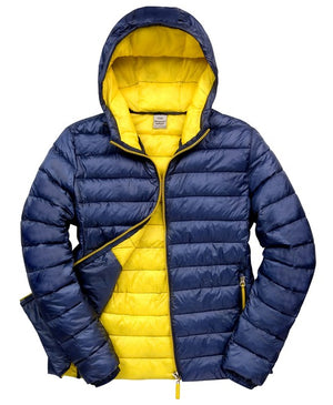 5 x Urban Snow Bird Hooded Jacket in Navy Yellow by Print Lab Deals — Custom branded clothing by Print Press, featuring premium embroidery produced in our specialist print lab in the UK.